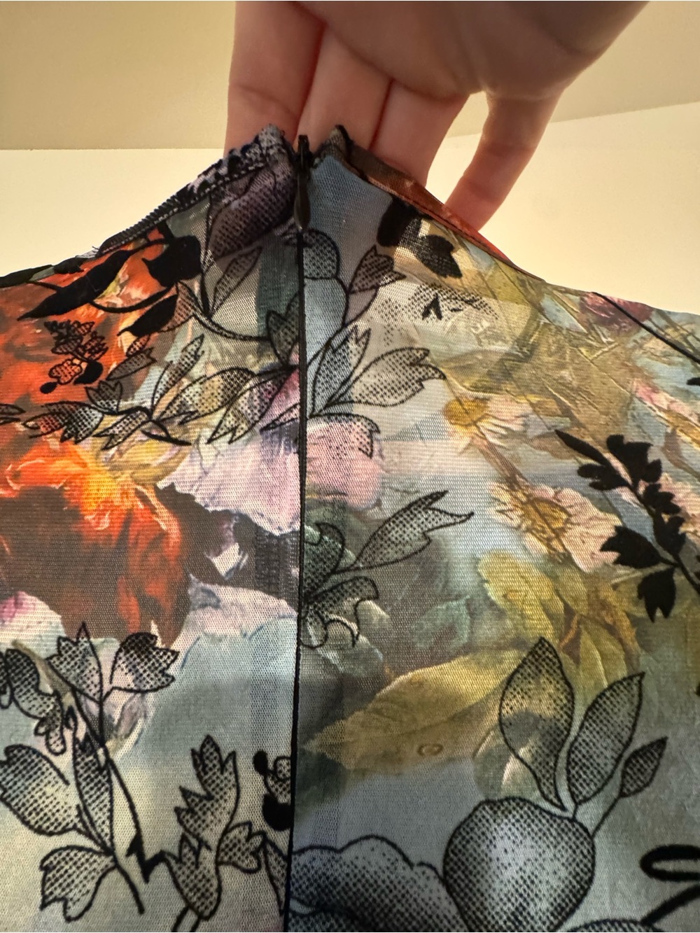 Fashion Nova Light Blue Multi Floral Long-Sleeve Maxi Dress - Picture 3 of 9